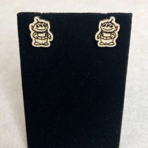 Toy Story Little Green Men Wood Stud Earrings